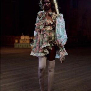 Selkie Pink and Green Floral Dress